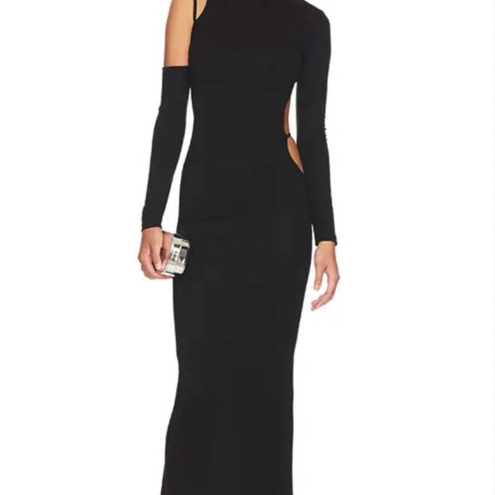 Superdown Elegant Black Long Sleeve Dress